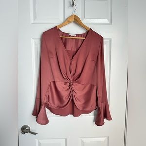Love Riche Pink Drape Blouse